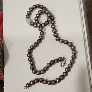 Purple pearl necklace